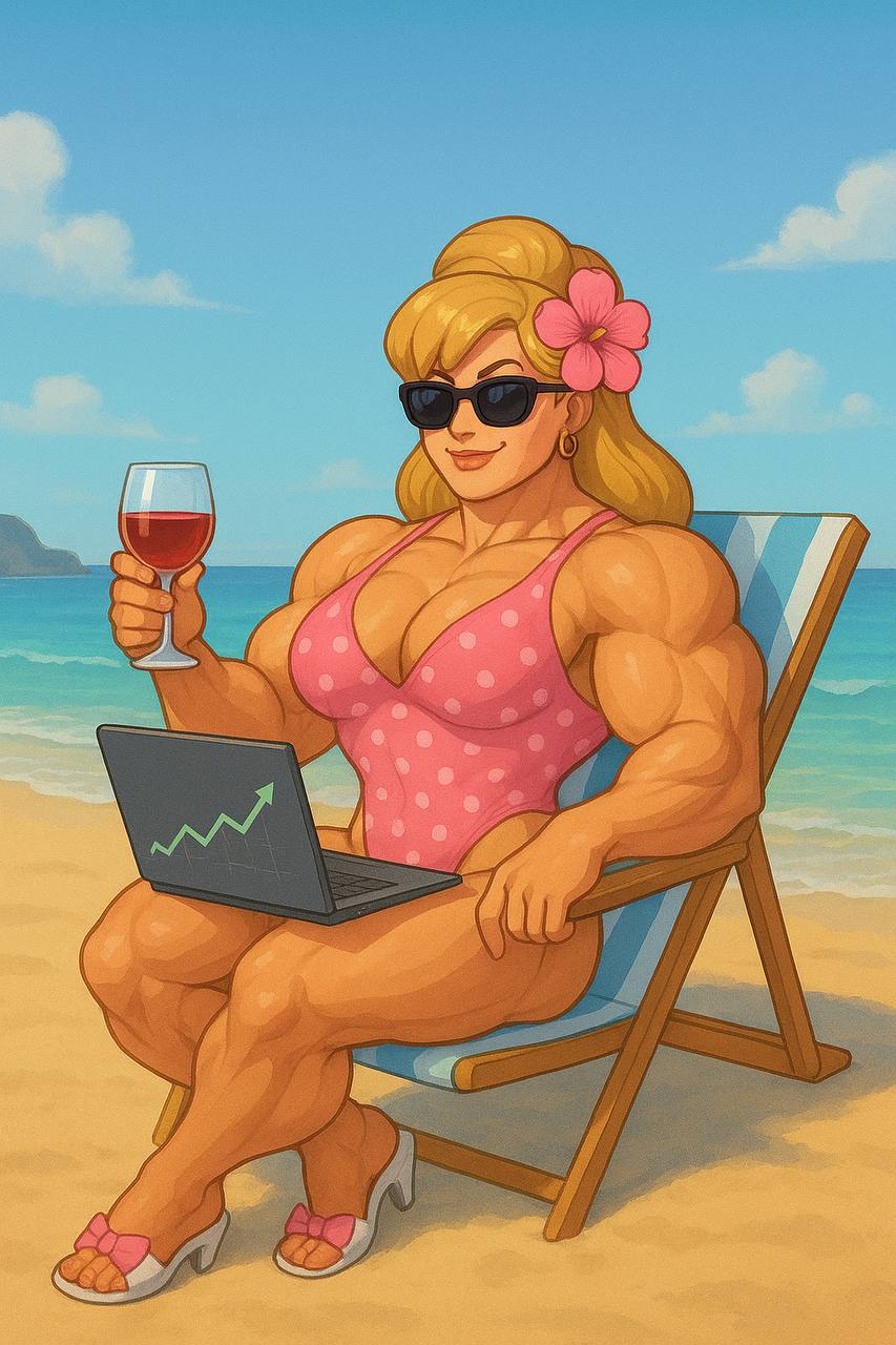 $MUSCLE GIRL Footer Mascot