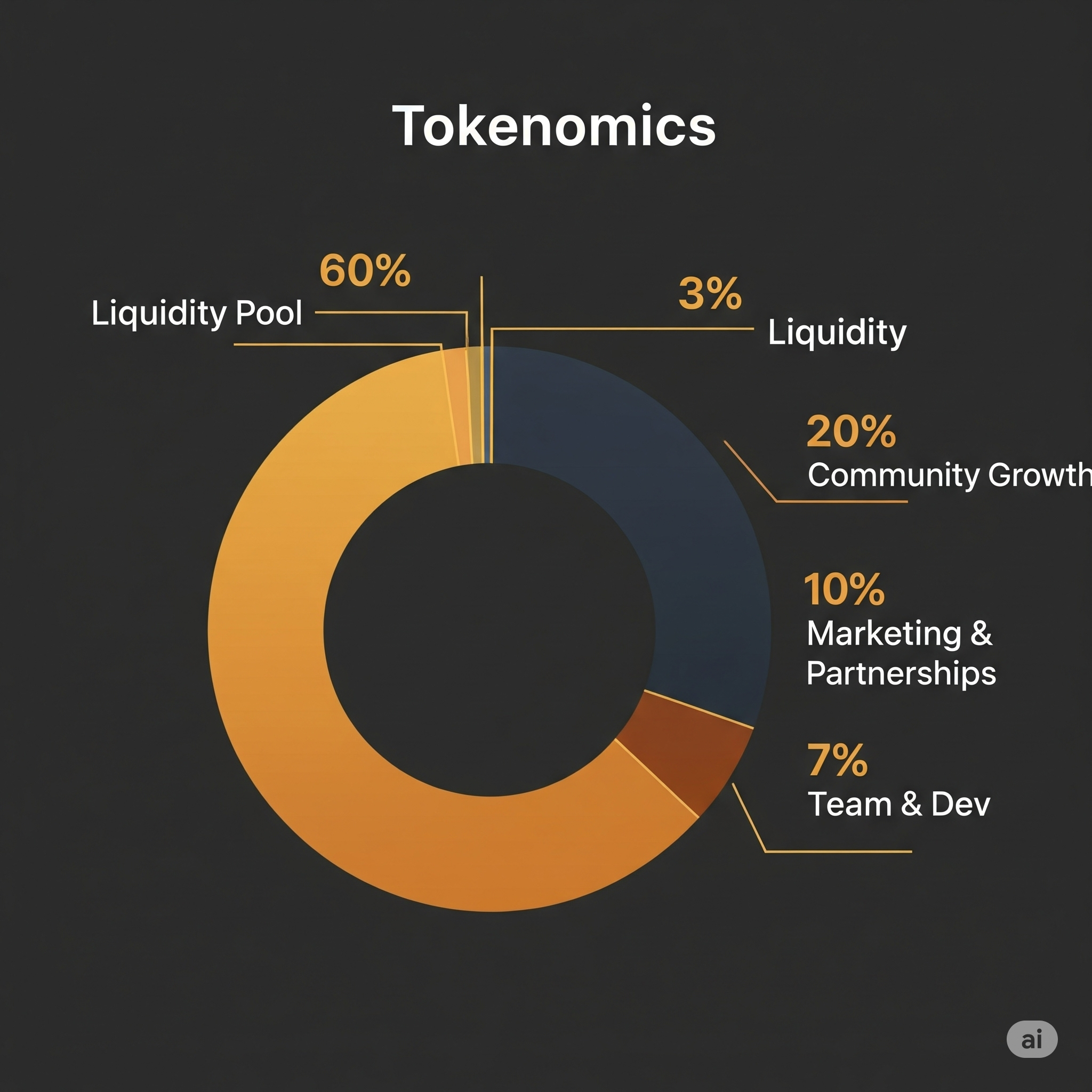 $MUSCLE GIRL Tokenomics Pie Chart
